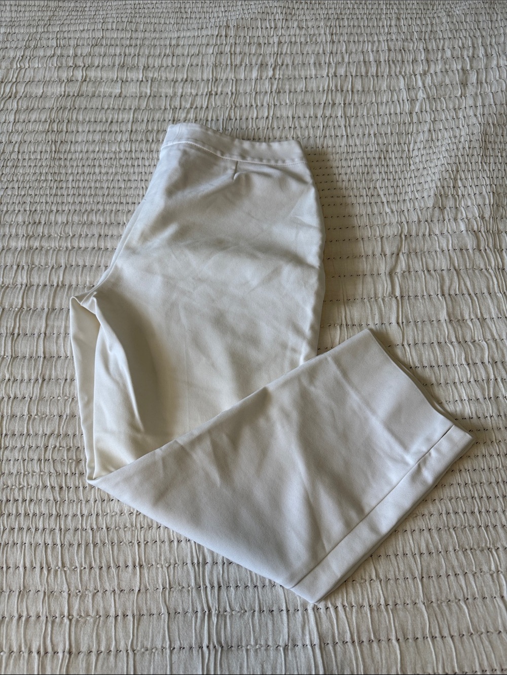 Vince Camuto White Cropped Ankle Pants